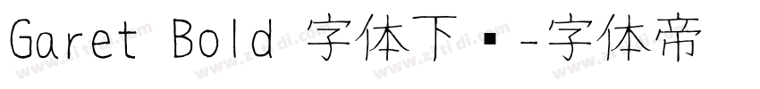 Garet Bold 字体下载字体转换